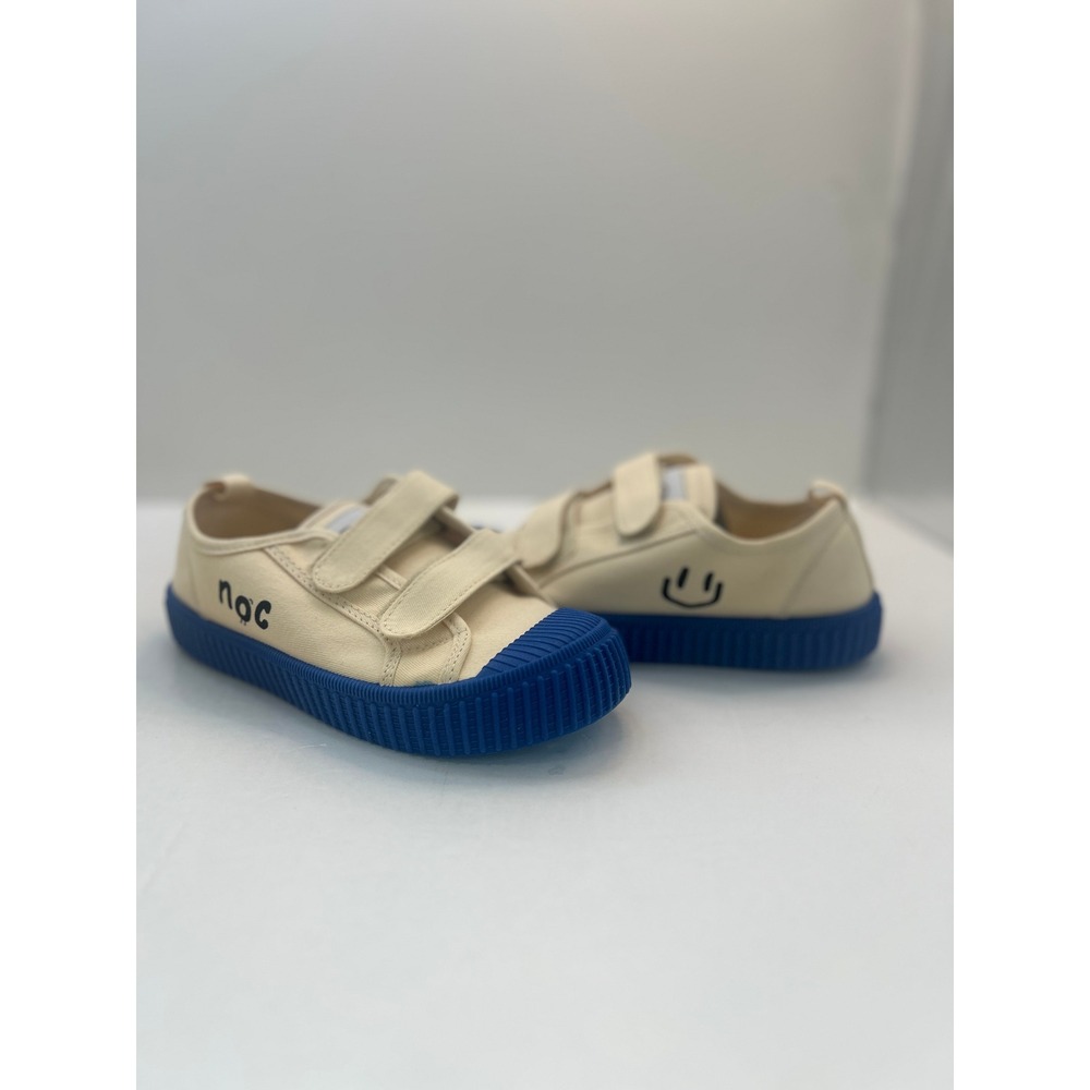 happy nocnoc Canvas Sneakers Kids Size 1 Cream New Without Box